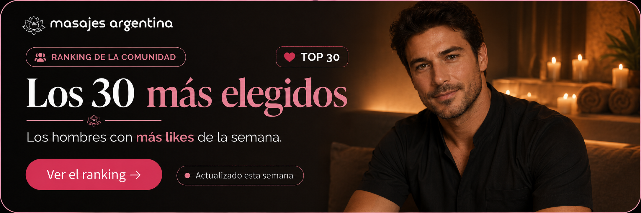 Los 30 masajistas hombres más elegidos: ranking semanal